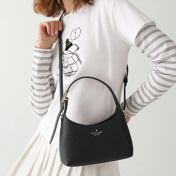 ♠️kate spade 454 Pebbled Leather Mini Crossbody Shoulder Bag, Black NWT
